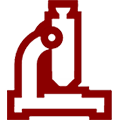 microscopio - icono de análisis en la ficha de insulto
