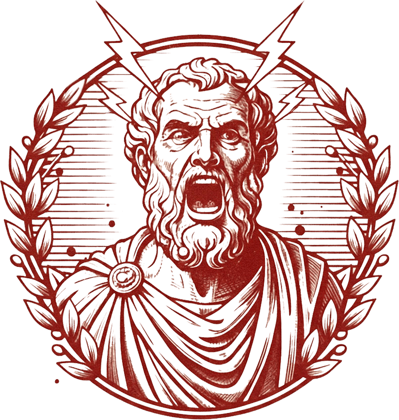 Sello estampado en rojo sangre de "El Energúmeno Ilustrado"