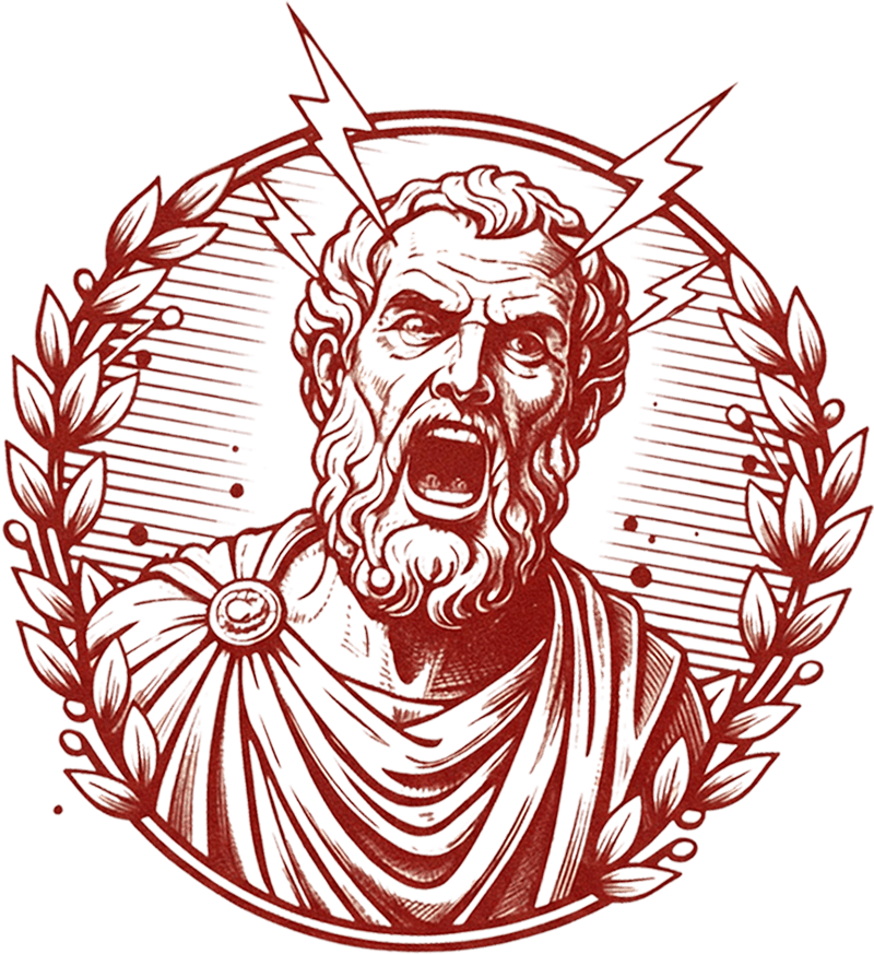 Sello estampado en rojo de "El Energúmeno Ilustrado"